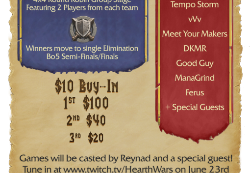 HearthWars invitational announced, featuring Tempo Storm, MYM and more